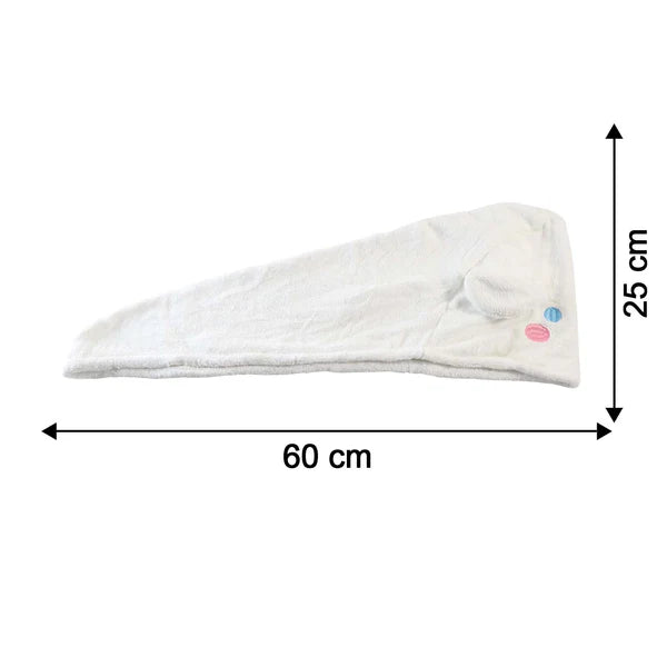 Cute Cartoon Hooded Hair Drying Towel Cap - 1 Pc - Happy Price - Image 2