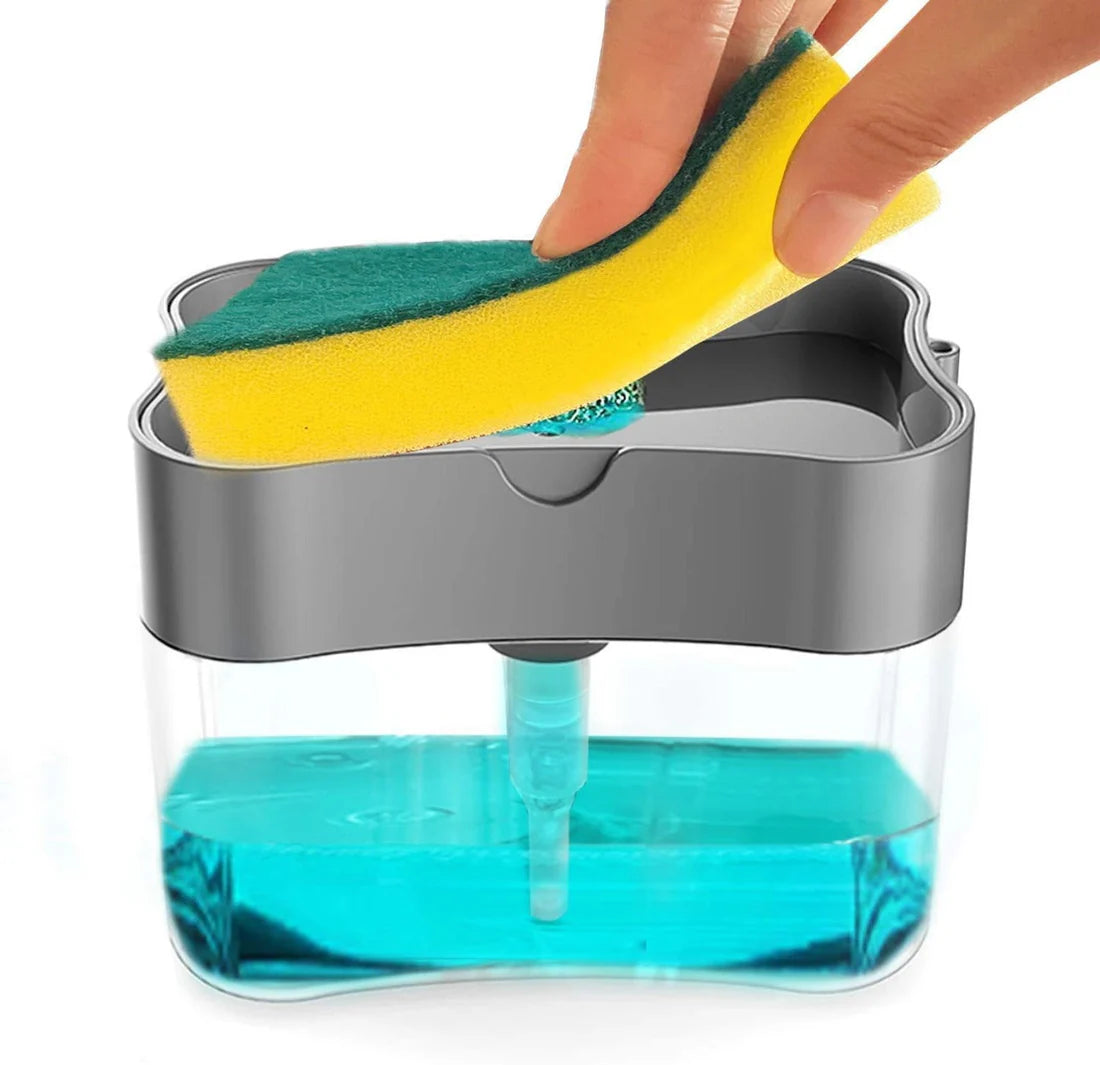 2-in-1 Soap Dispenser and Sponge Holder for Kitchen Counter - Happy Price - Image 4