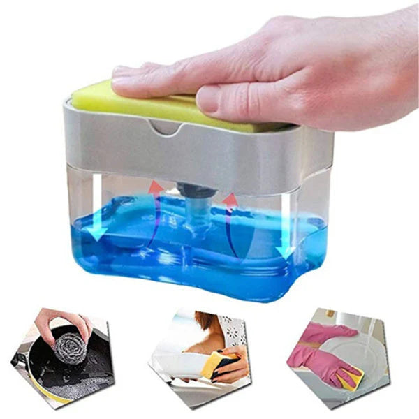 2-in-1 Soap Dispenser and Sponge Holder for Kitchen Counter - Happy Price - Image 6