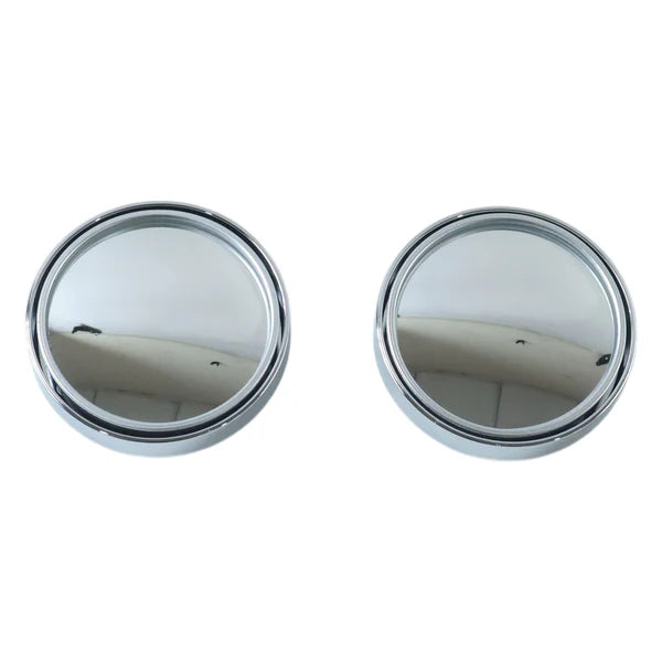 Car Blind-spot Side Mirror Silver Frame - (2 Pc Set)