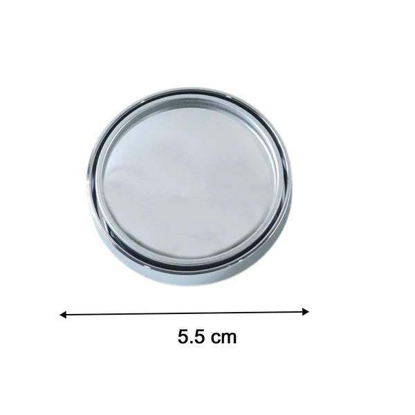 Car Blind-spot Side Mirror Silver Frame - (2 Pc Set)