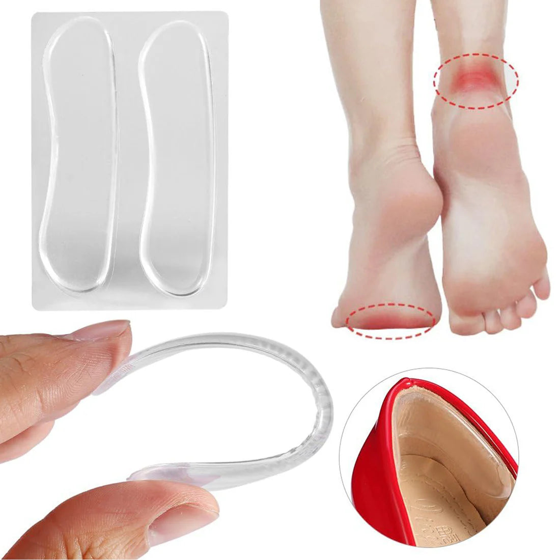 Fabric Sticky Shoe Back Heel Insoles Protector Liner - Happy Price - Image 6