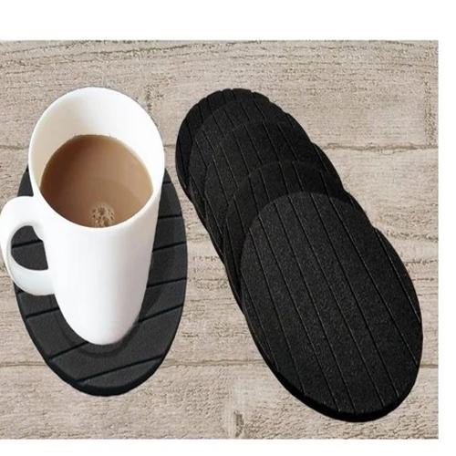 6 Pcs Useful Round Shape Plain Silicone Cup Mat Coaster Drinking Tea Coffee Mug Wine Mat For Home - Happy Price - Image 4