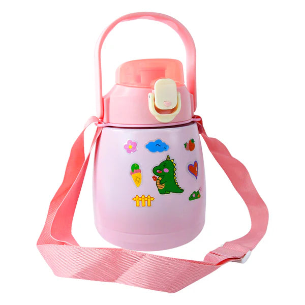 Stainless Steel Vacuum Insulated Water Bottle With Handle Sticker (700 Ml) - Happy Price - Image 3