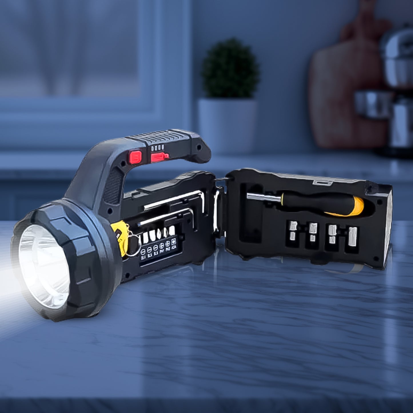 Multi Functional Sos Light With Tool Box Torchlight (18 W) - Happy Price - Image 3