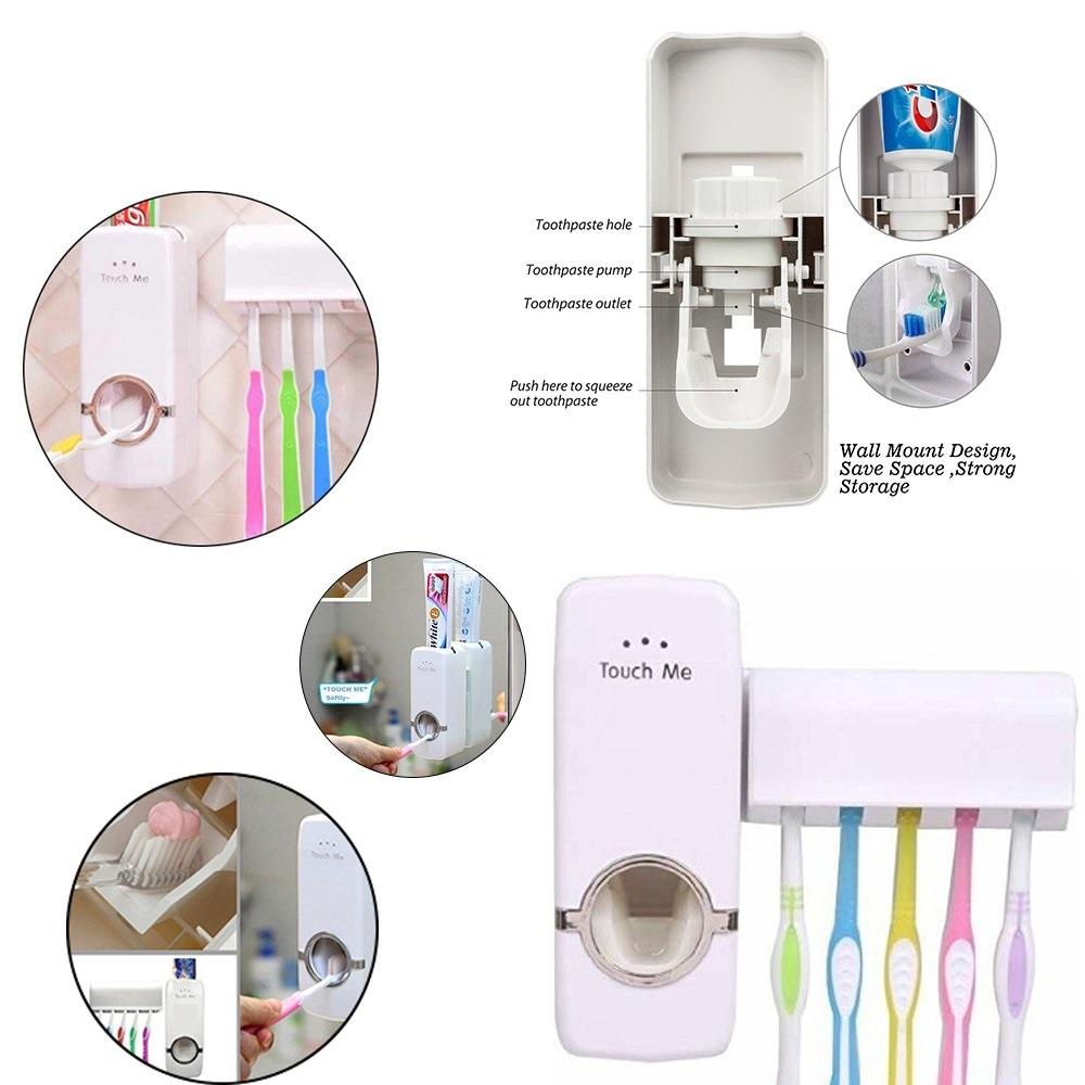 Toothpaste Dispenser Tooth Brush Holder - Happy Price - Image 3