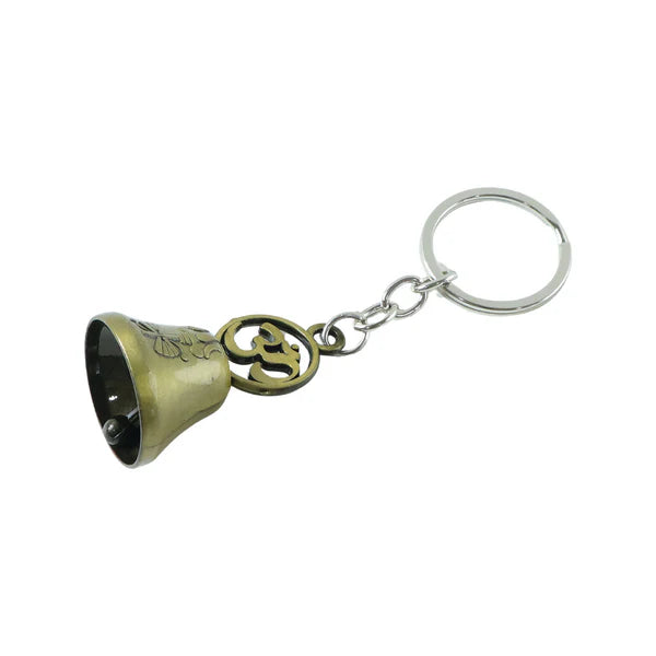 Om Symbol Temple Bell Metal Keychain (1 Pc) - Antique Brass Finish - Happy Price - Image 3