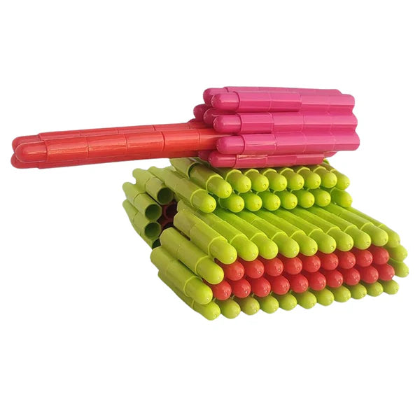 Bullet Shaped Building Blocks for Kids - Creative Construction Toy Set (Approx 88 Pcs) - Great Price - Image 3