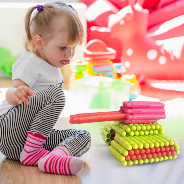 Bullet Shaped Building Blocks for Kids - Creative Construction Toy Set (Approx 88 Pcs) - Great Price - Image 2