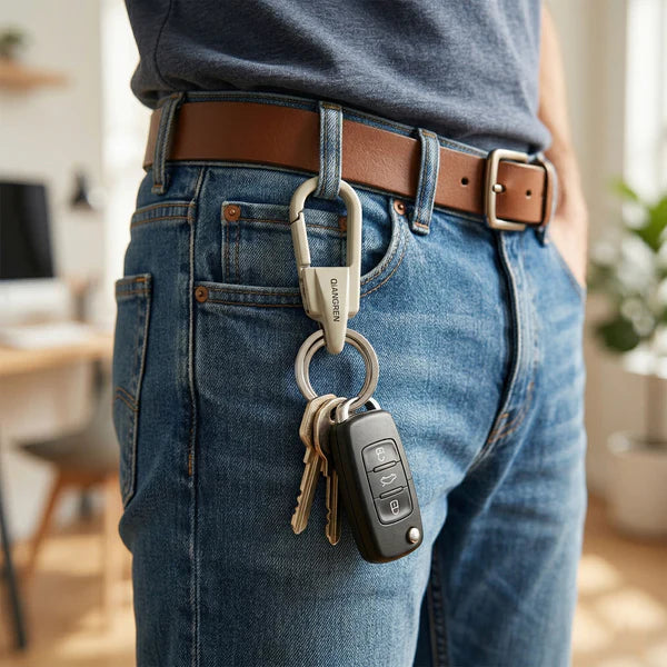 Durable Metal Carabiner Keychain with Dual Rings - 1 Pc - Great Price - Image 3