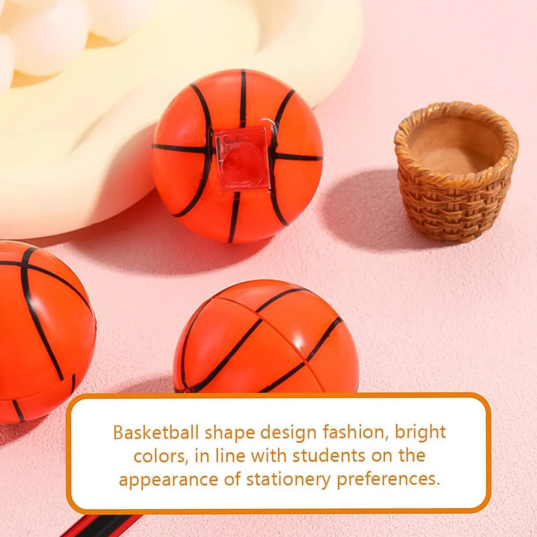 Round Basketball Shaped Pencil Sharpener (1 Pc) - Happy Price - Image 4
