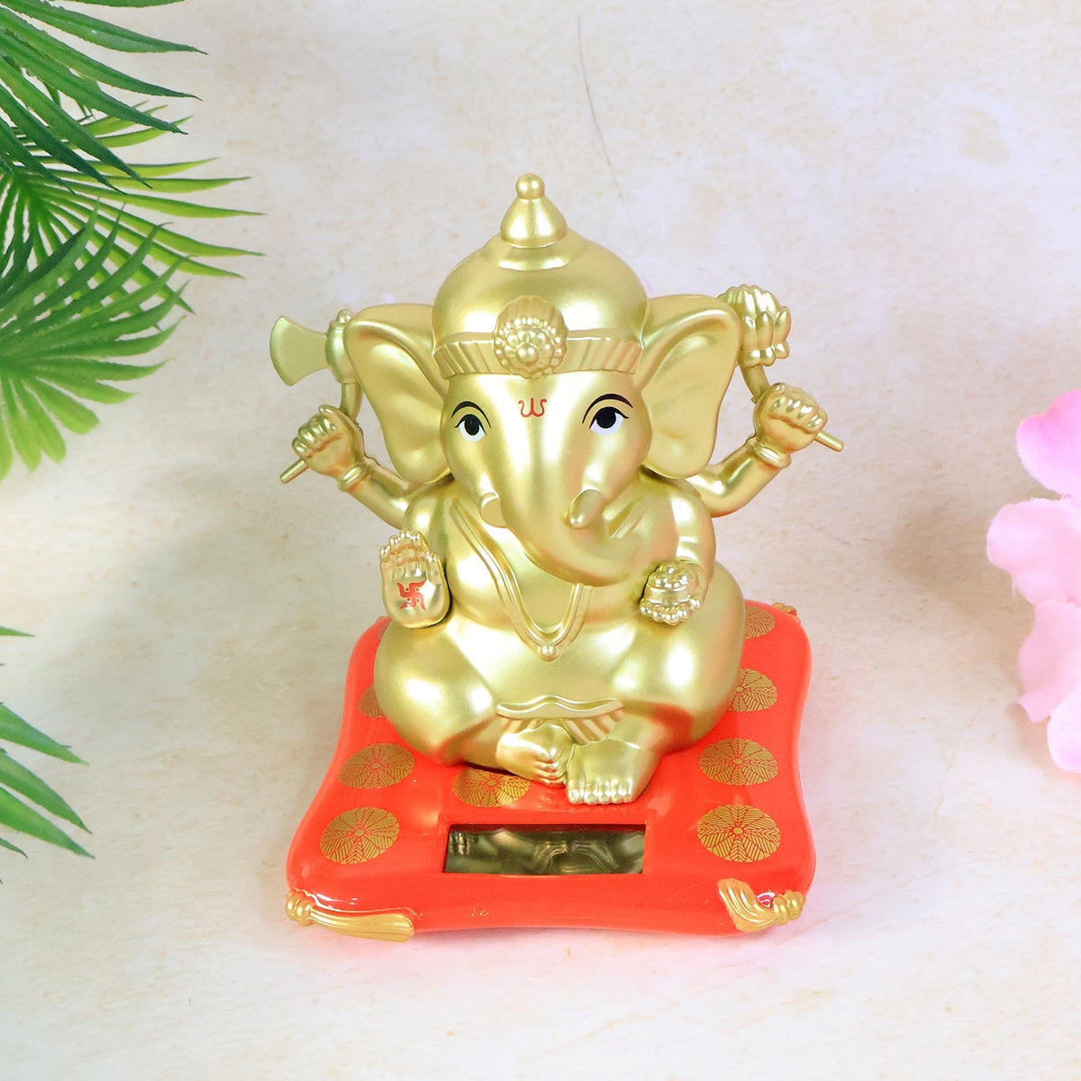Large Ganesha Idol with Solar Base - 1 Pc - Happy Price - Image 1