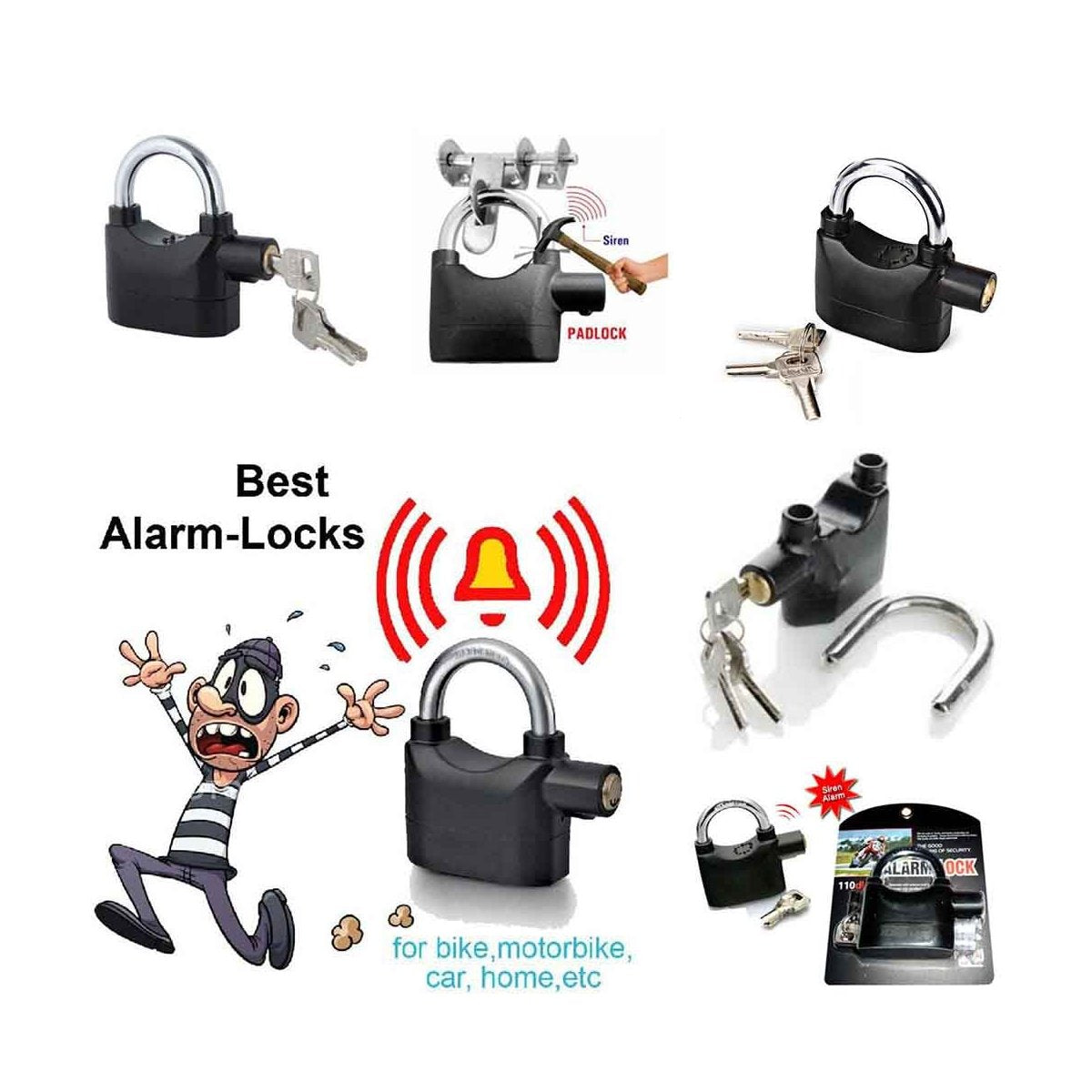 Anti Theft Security Pad Lock With Smart Alarm - Happy Price - Image 4