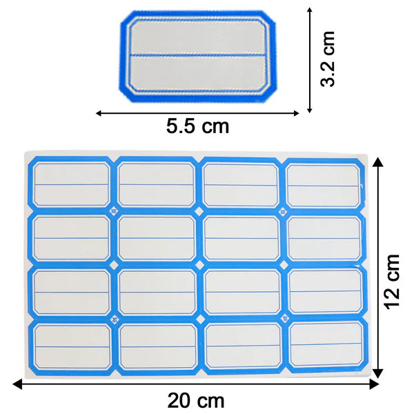 Multipurpose Blank Label Stickers - 50 Sheets, Red Border, Self-Adhesive - Happy Price - Image 4