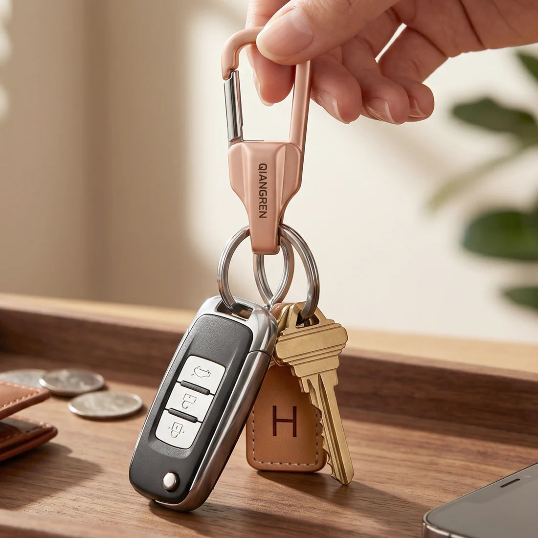 Heavy Duty Metal Keychain Holder with Quick Release Hook - 1 Pc - Great Price - Image 5