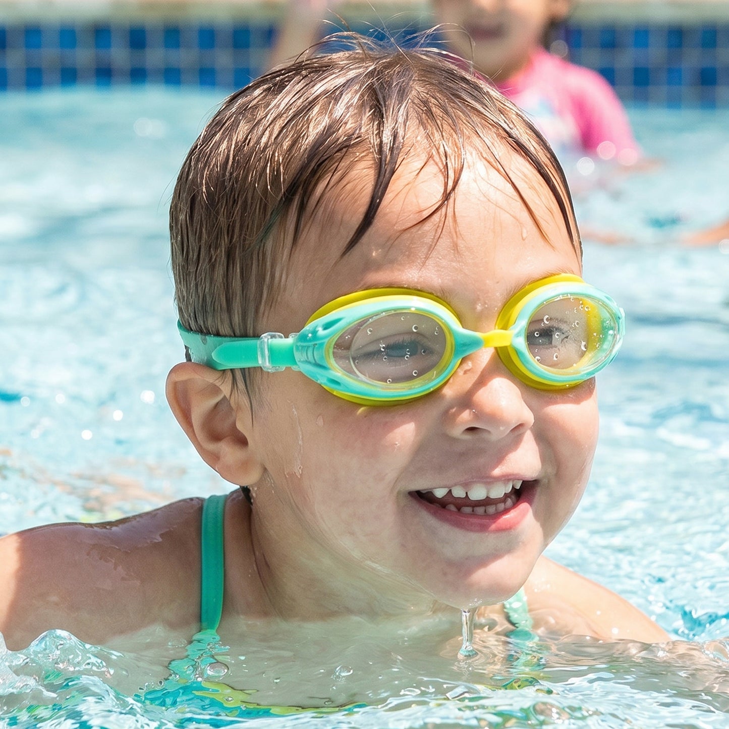 Kids Dual Color Swim Goggles - Clear Vision Anti-Fog Lens, Comfortable Fit, 1 Pc - Great Price - Image 3