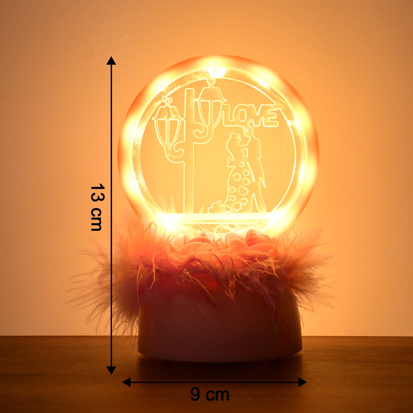 Romantic Round Love Couple Decorative Showpiece (1 Pc) - Happy Price - Image 5