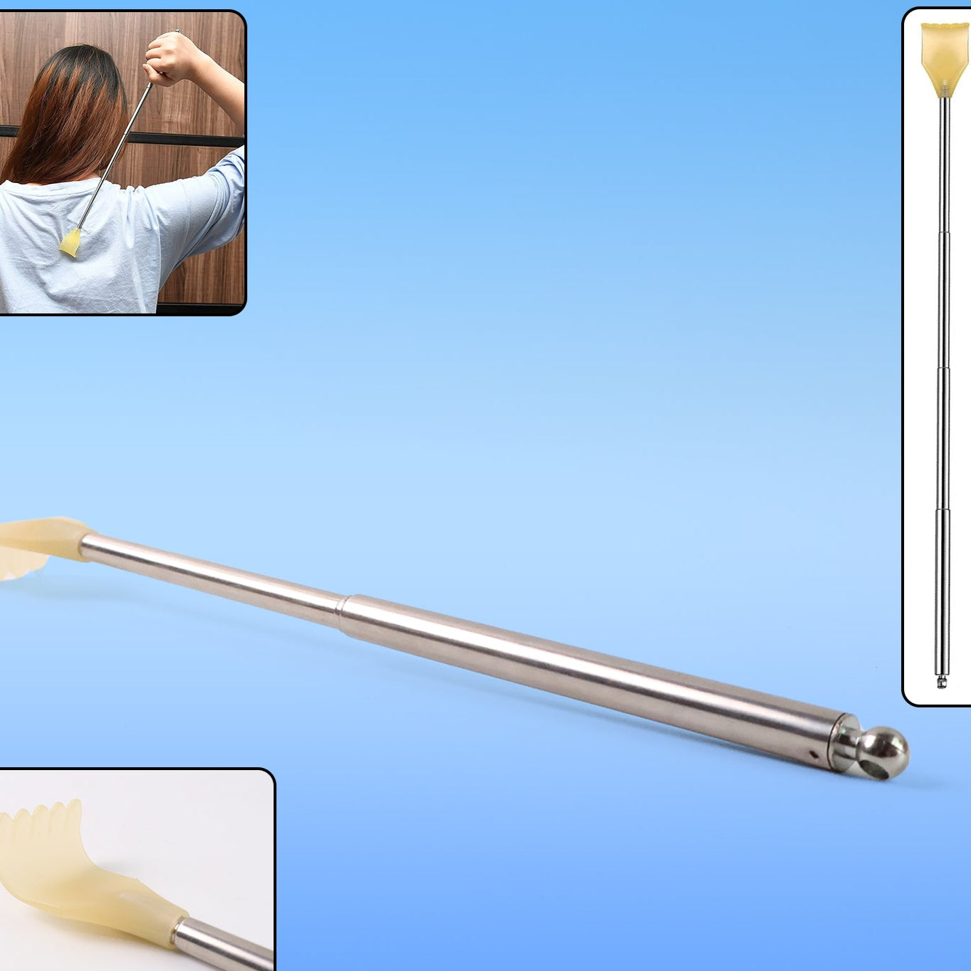 Telescopic Back Scratcher With Plastic Claw (1 Pc) - Happy Price - Image 1