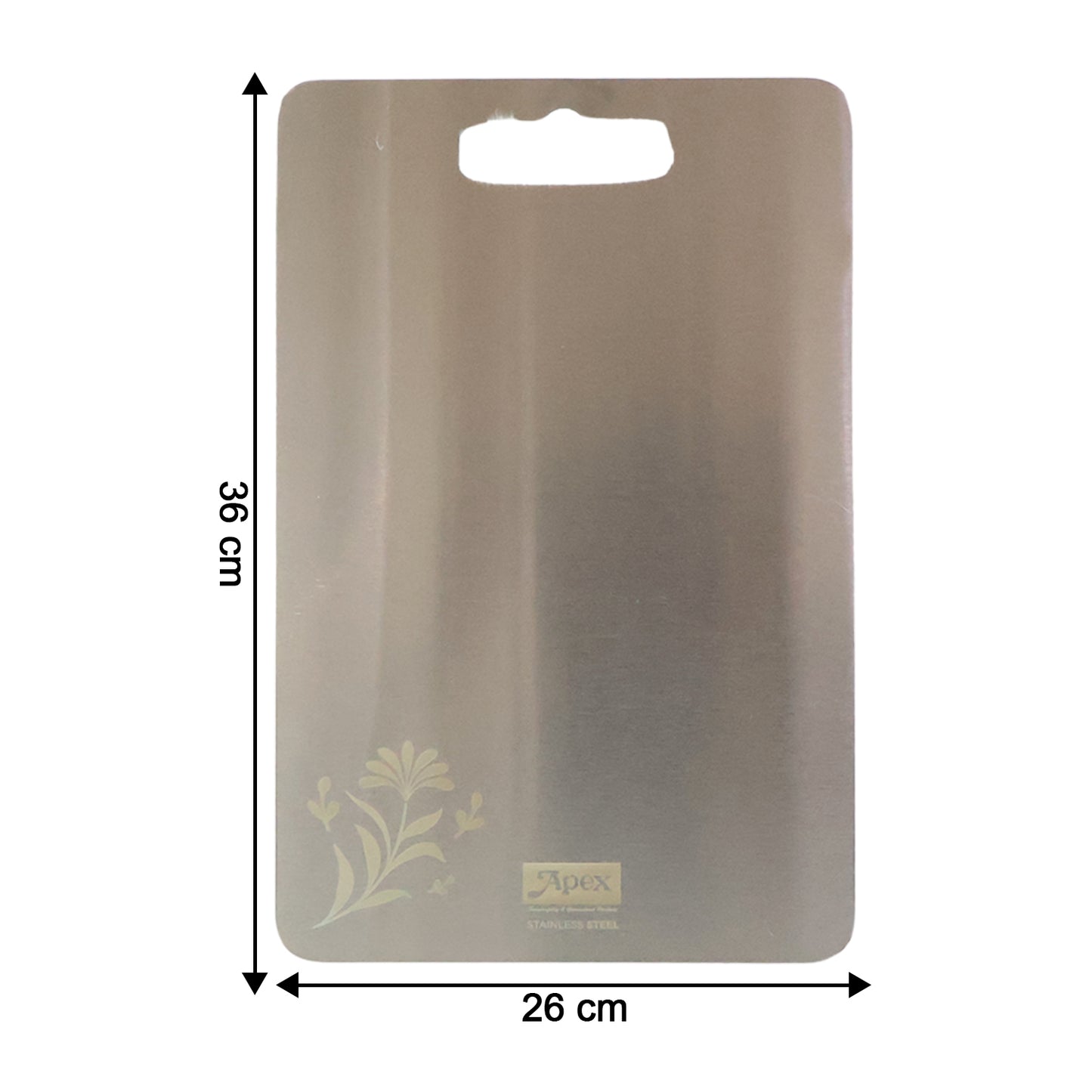 Apex Large Stainless Steel Chopping Board 260x360mm - 1 Pc - Happy Price - Image 3