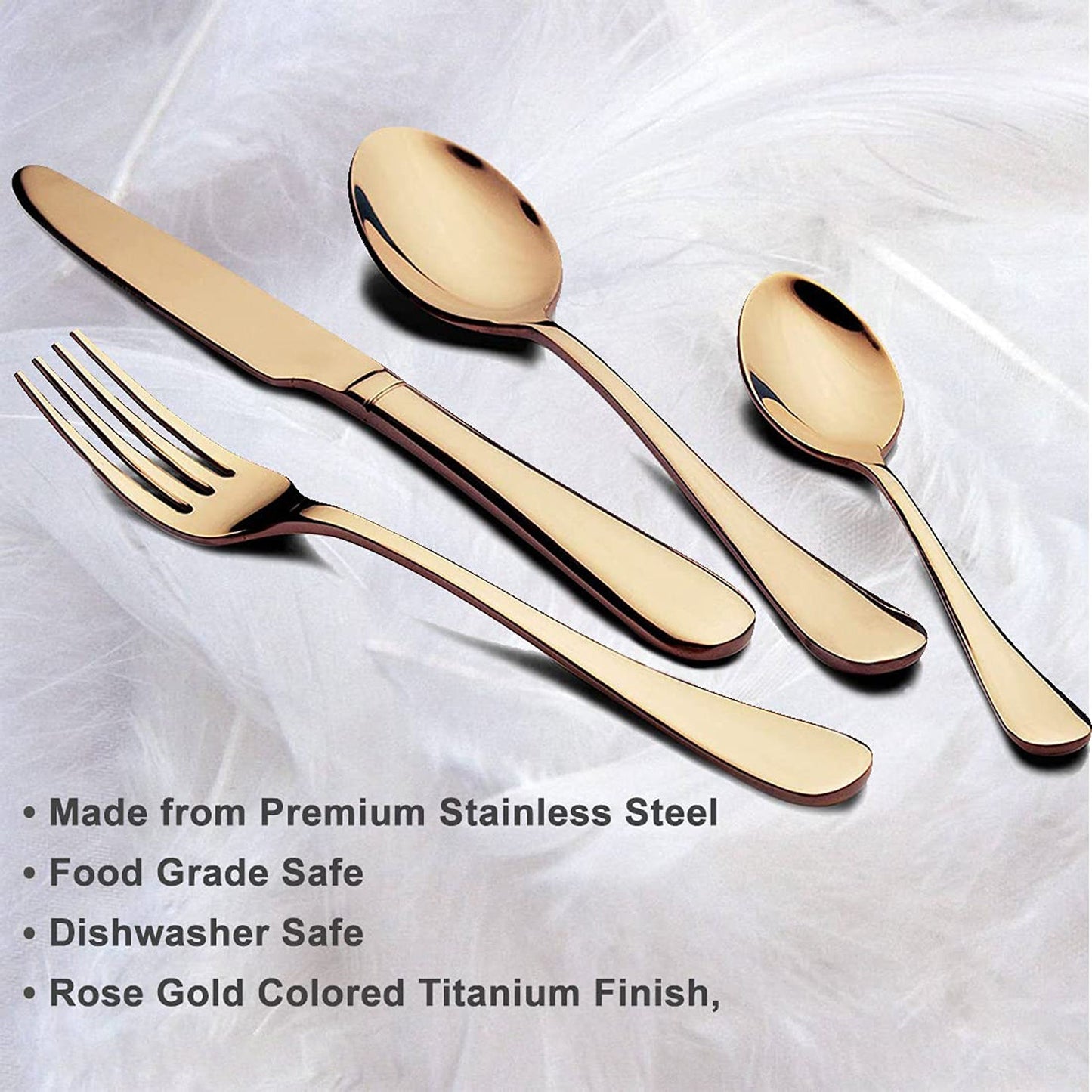 Kitchen Tableware Flatware Sets Kitchen Forks Spoons With Gift Box (24 Pcs Set) - Happy Price - Image 3
