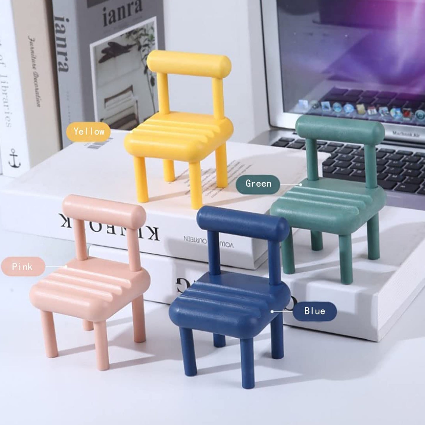 Mobile Phone Holder Mini Chair Cell Phone Stand Portable Smartphone Dock Cellphone Holder For Desktop Design Compatible With All Mobile Phones (1 Pc) - Happy Price - Image 7