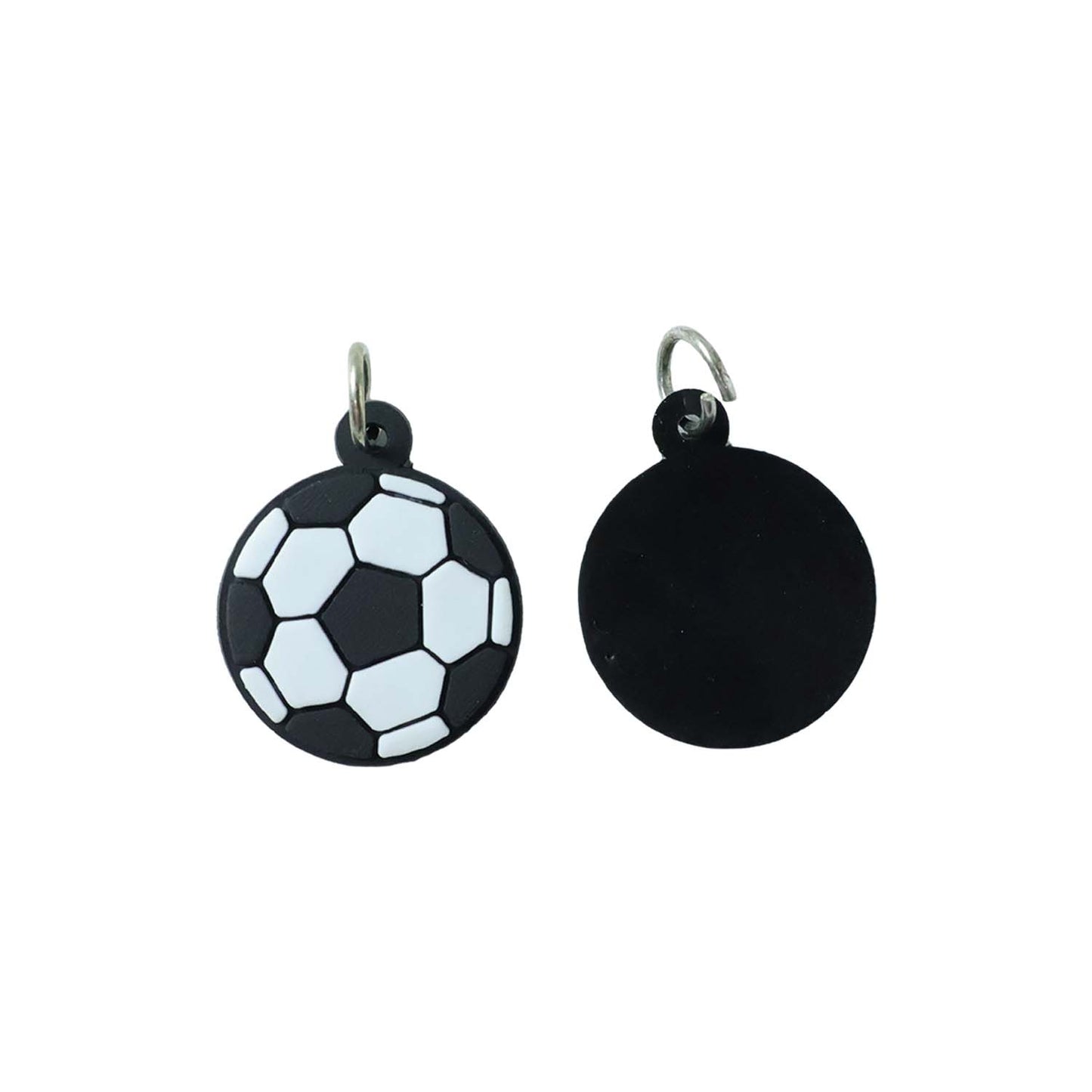 Football Design Shape Bag Charm Keychain Set (10 Pc)