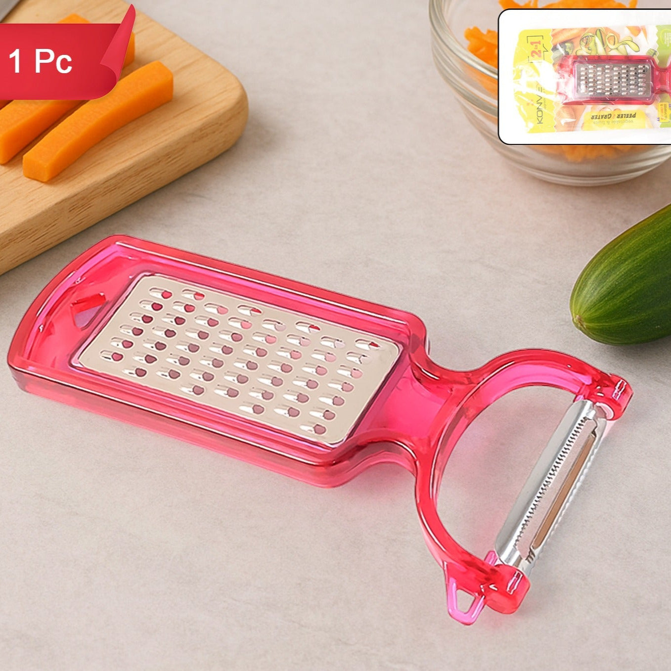 2-in-1 Multifunctional Kitchen Peeler With Grater (1 Pc) - Happy Price - Image 1