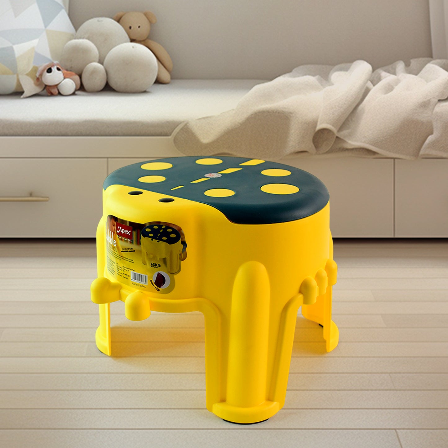 Apex Bubble Kids Stool Durable Plastic Step Stool For Kids (1 Pc) - Happy Price - Image 3