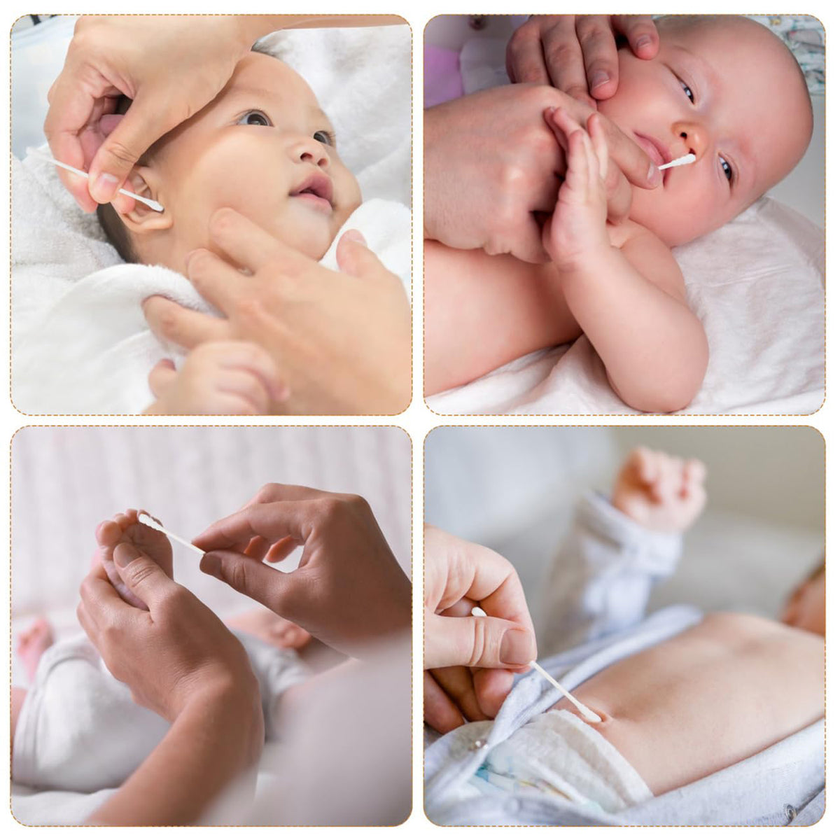Soft Baby Cotton Swabs - 200 Pc Pack for Gentle Cleaning - Happy Price - Image 4