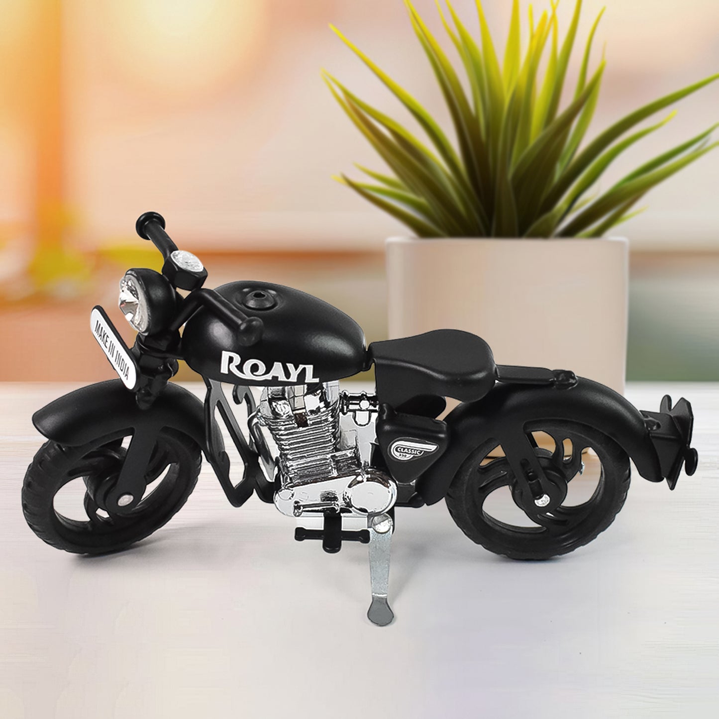 Metal Bullet Bike Toy Model For Kids With Side Stand (1 Pc Mix Color) - Happy Price - Image 2