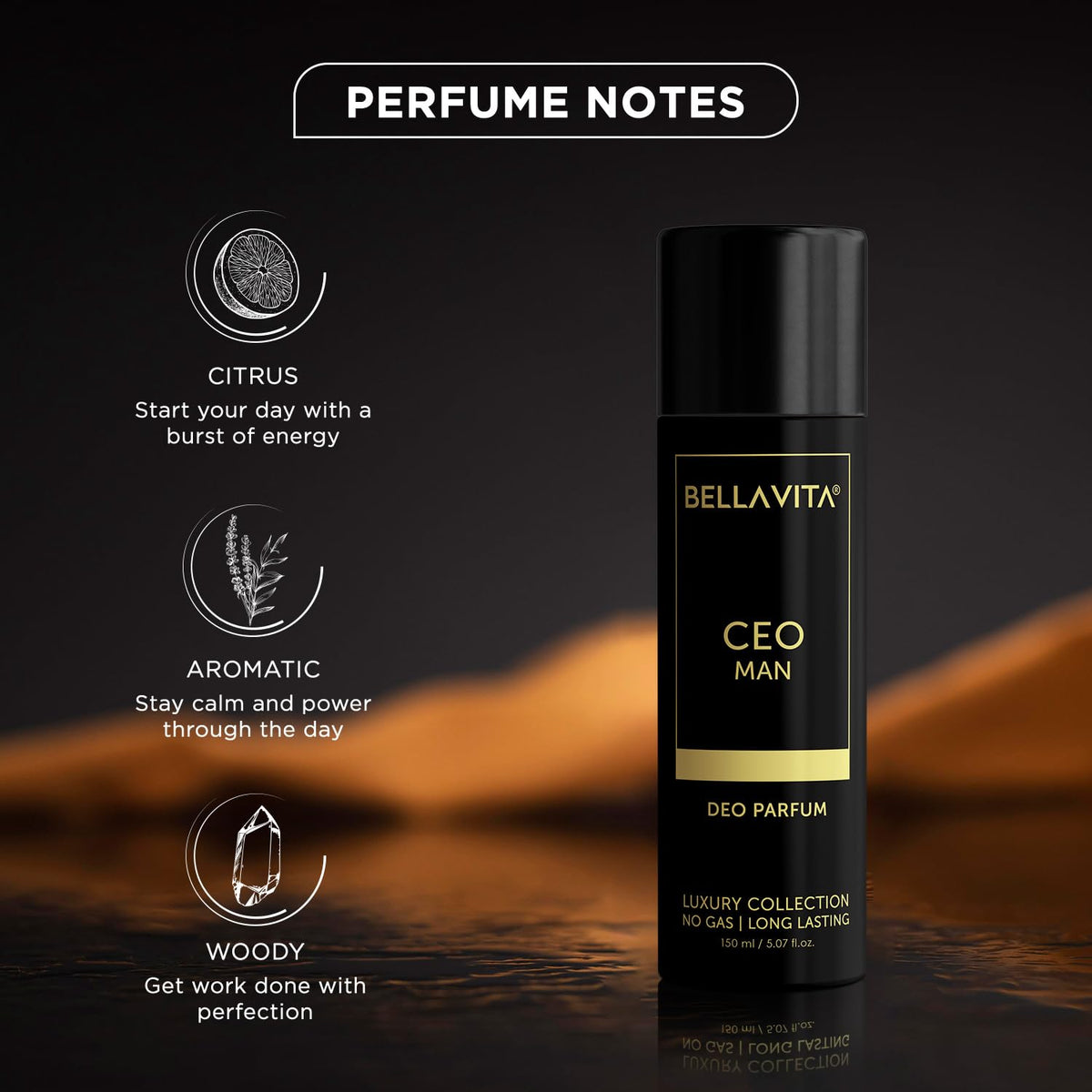 Bellavita CEO Man Deo Perfume Body Spray for Men - 150 ML - Great Price - Image 5