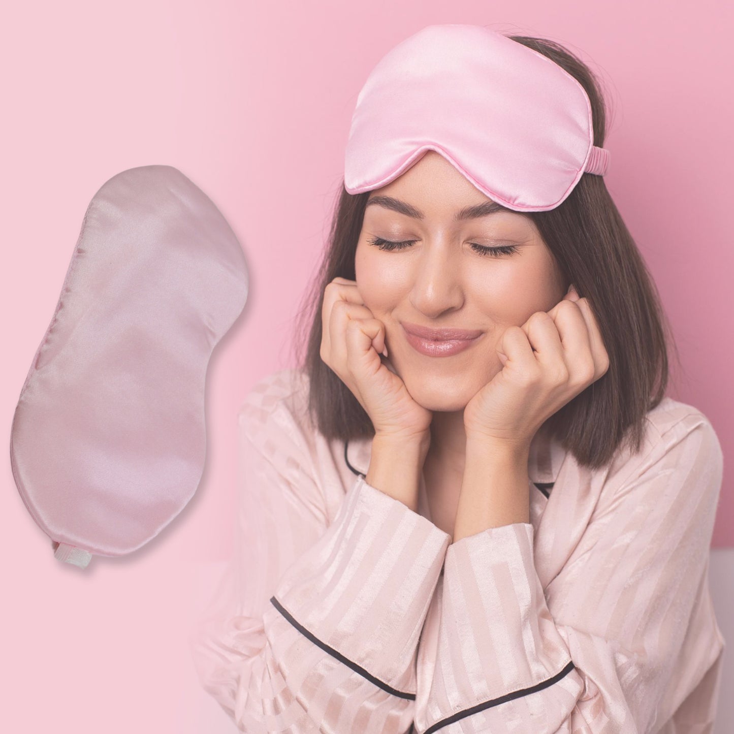 New Men Women Blindfold Soft Satin Sleep Mask Eye Mask Blind Fold Block Out Light For Travel Shift Work Meditation (1pc) - Happy Price - Image 5