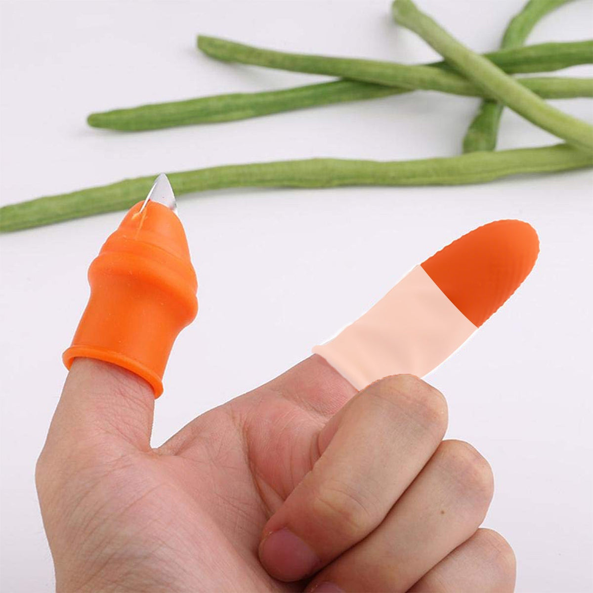 v 1 Pair V Thumb Cutter With Box Used In All Kinds Of Household And Official Kitchen Purposes For Peeling And Cutting Of Various Types Of Vegetables And Fruits Etc. - Happy Price - Image 7