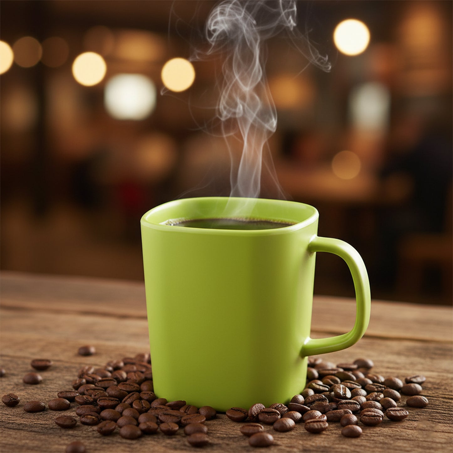 Square Melamine Coffee Mug - Durable & Lightweight Beverage Cup (1 Pc) - Happy Price - Image 5