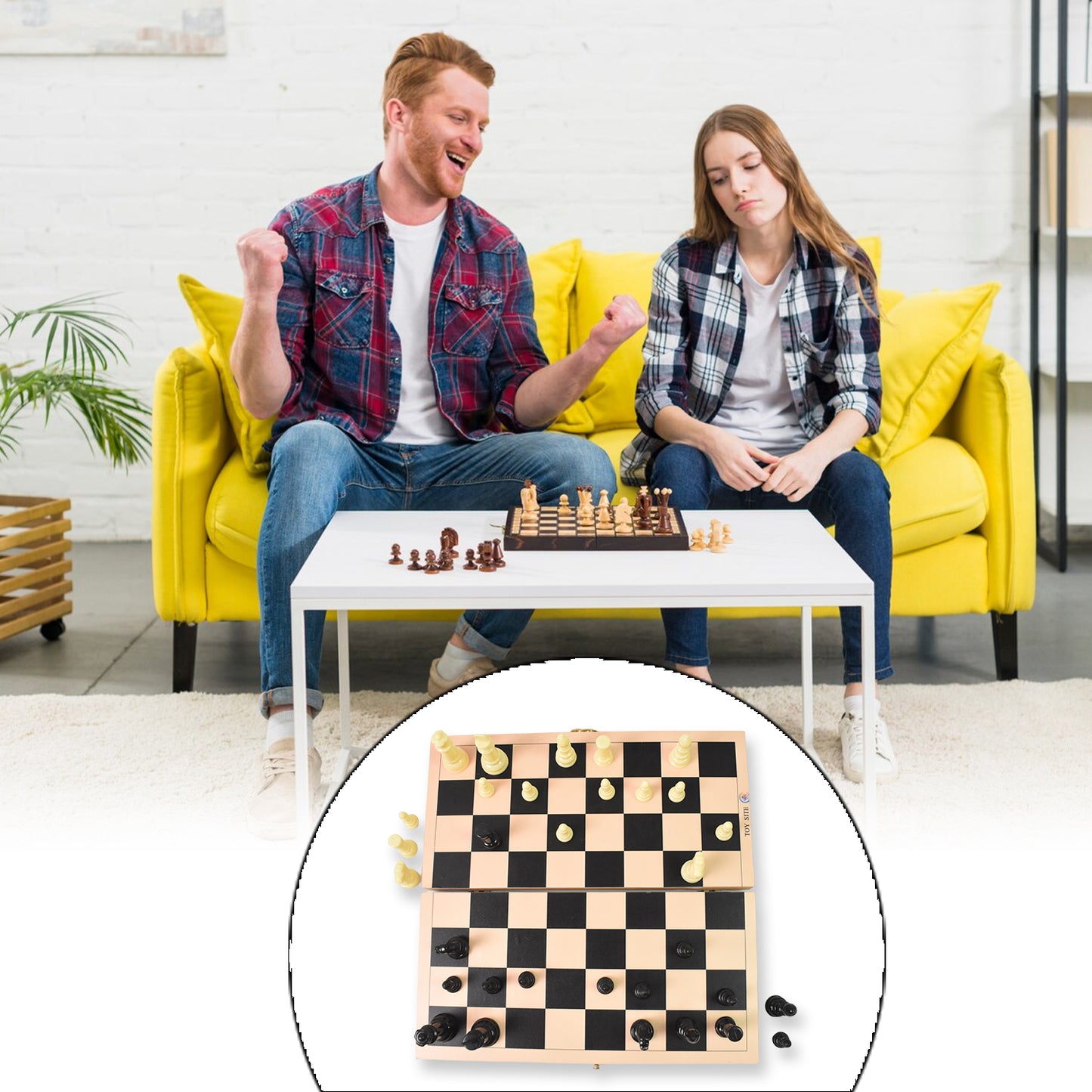 Folding Wooden Chess Board Set (30 30 Cm 1 Set) - Happy Price - Image 2