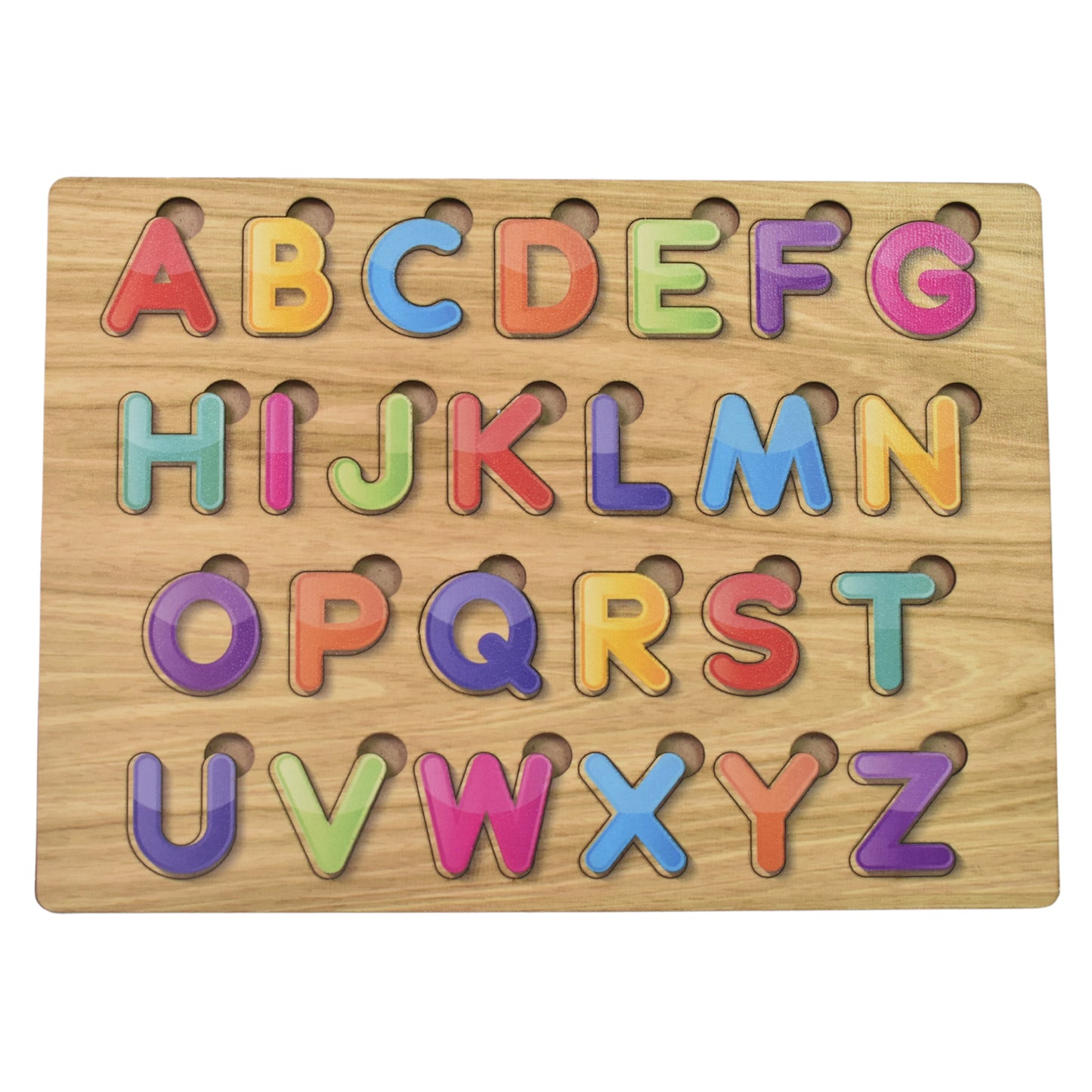 Wooden Puzzle Board Abc Letters Shapes Educational Learning Toys (1 Set) - Happy Price - Image 5