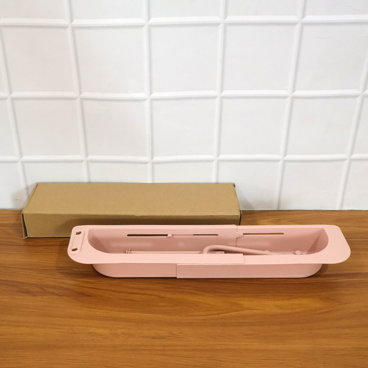 Kitchen Sink Caddy with Towel Bar and Draining Tray - 1 Pc Organizer - Happy Price - Image 7