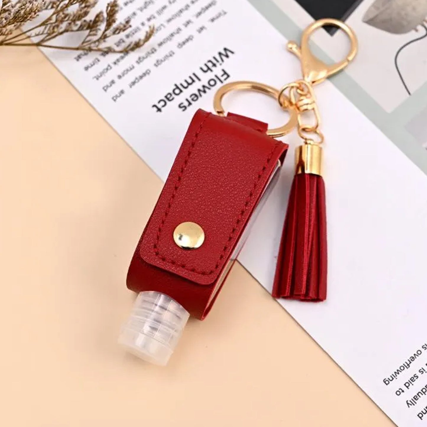Portable Hand Sanitizer Holder Keychain with Tassel - 1 Pc - Happy Price - Image 5