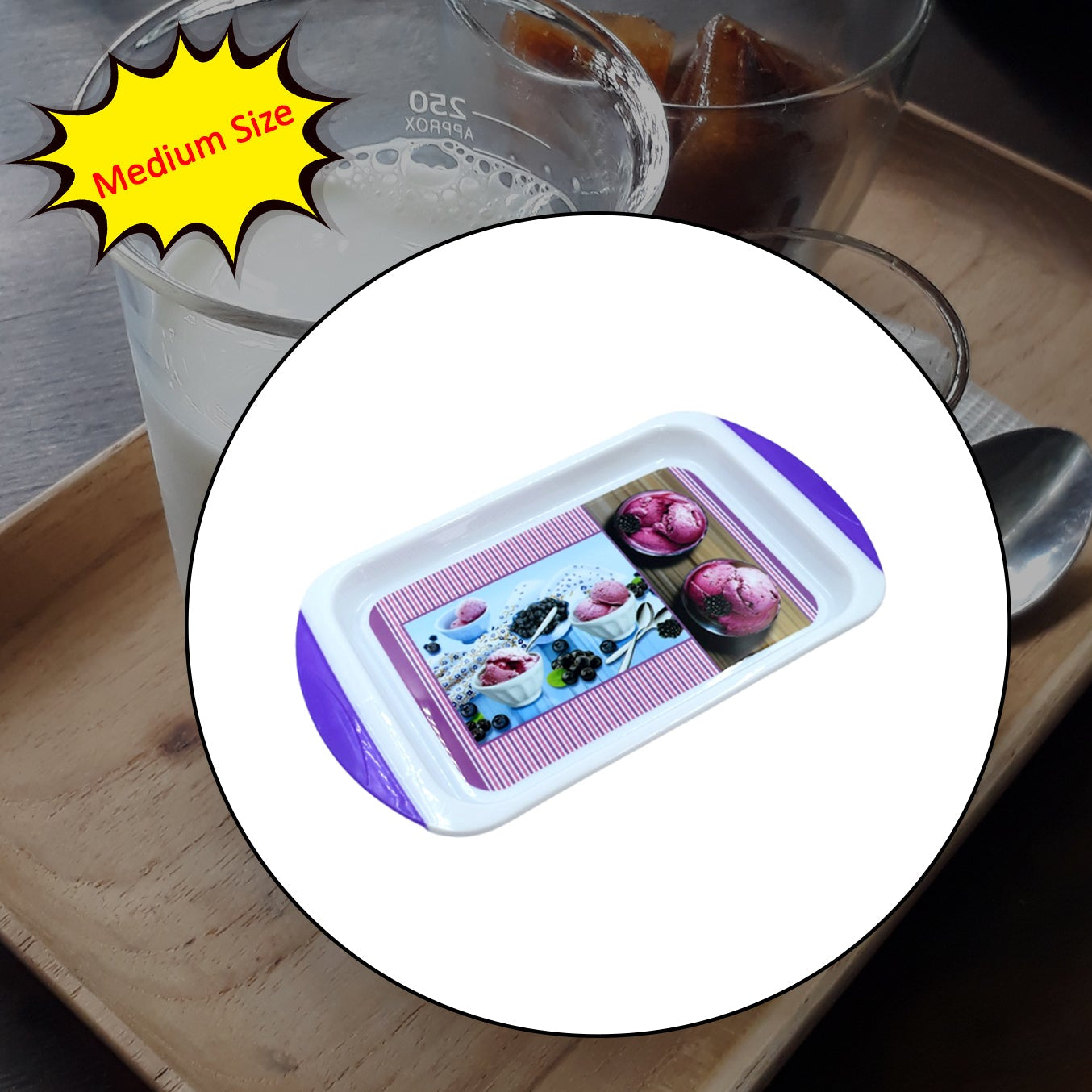 Medium Plastic Tray For Kitchen And General Purpose - Happy Price - Image 1