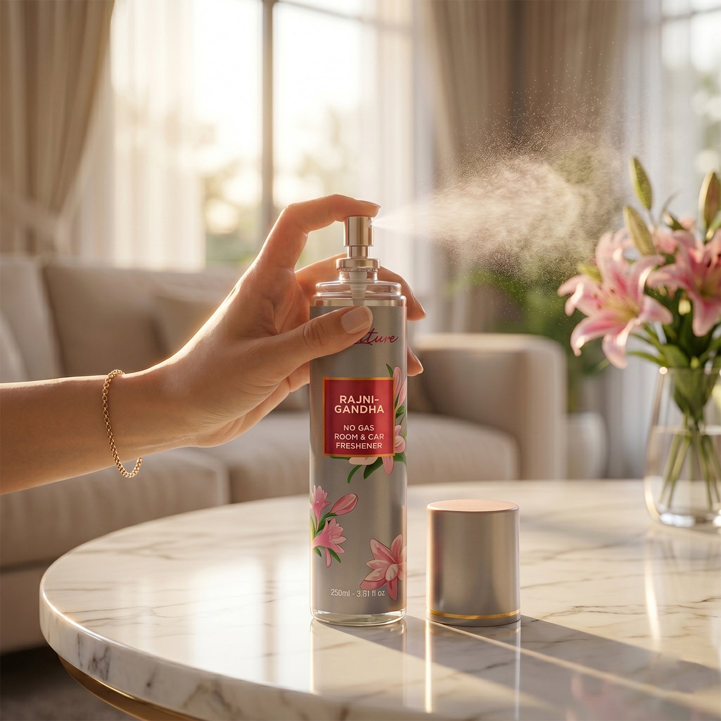 Signature Rajnigandha Air Freshener Spray 250 ML for Home & Car - Great Price - Image 6