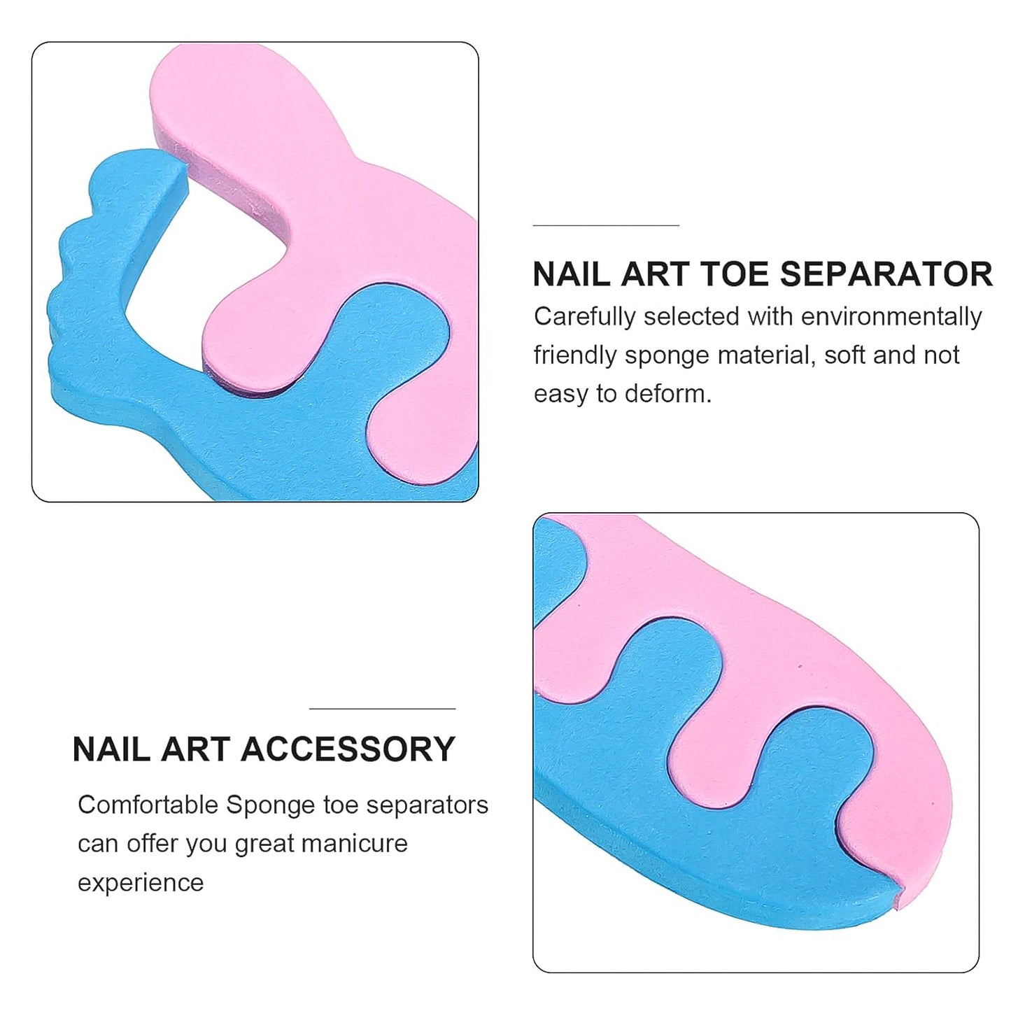 Toe Separators Toe Spacers Sponge Toe Stretcher Pedicures (1 Pair) - Happy Price - Image 5