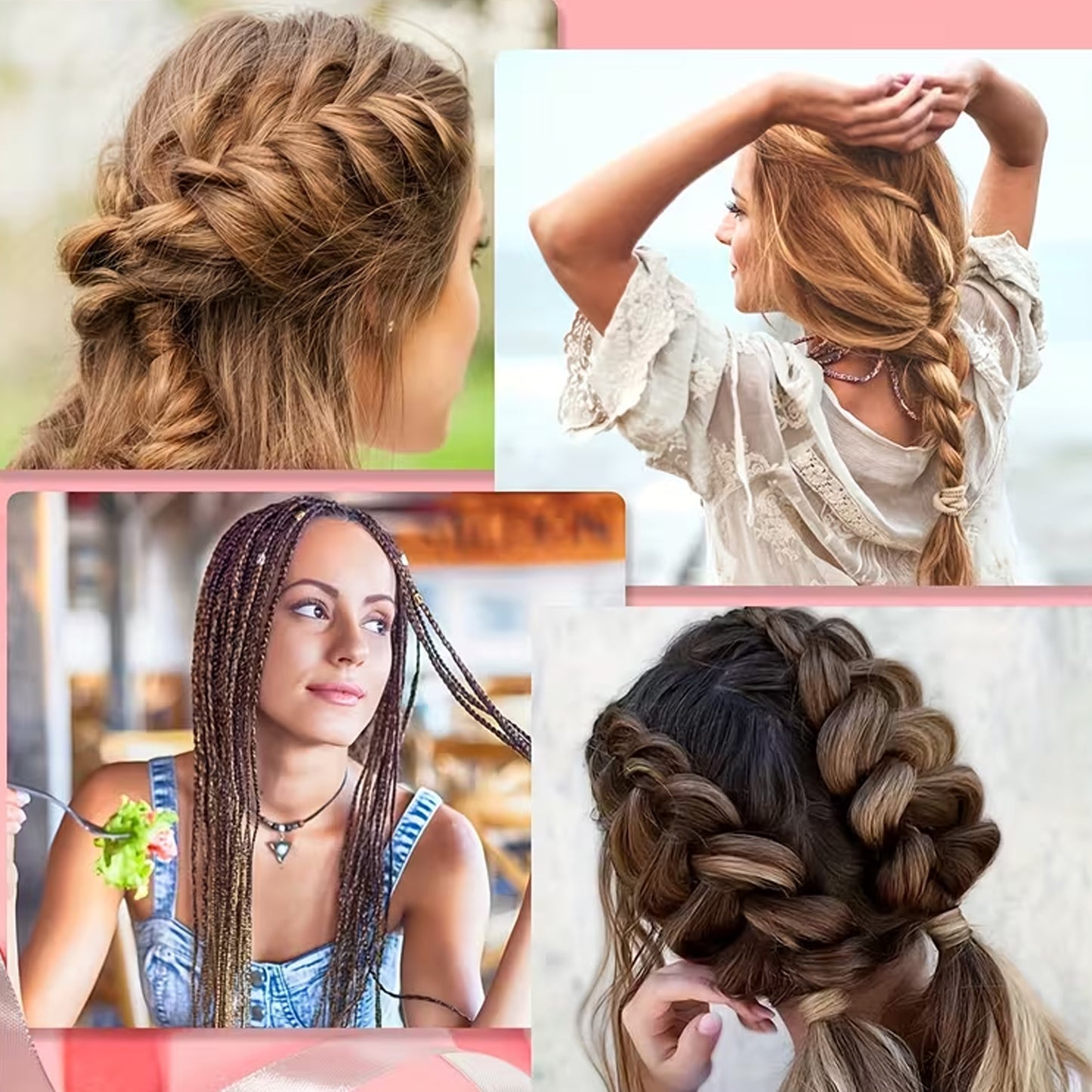 Multi-Purpose Hair Styling & Braiding Tool Set with Comb - Easy DIY Hairstyles - Happy Price - Image 4