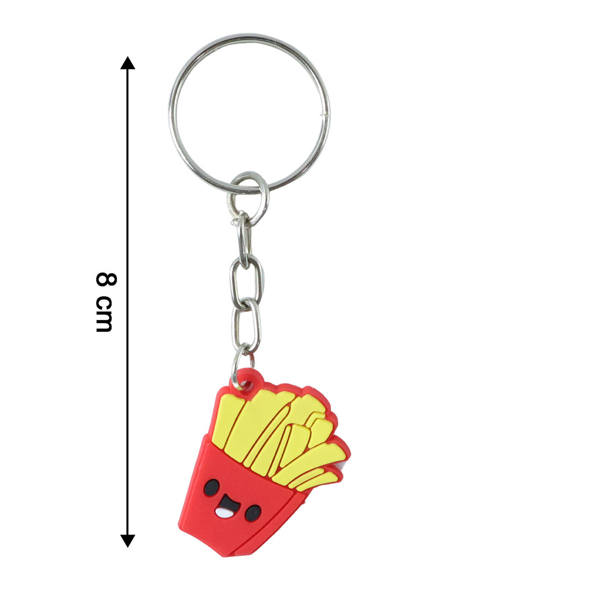 Smiley French Fries Keychain - Fun Cartoon Bag Charm (1 Pc) - Happy Price - Image 5