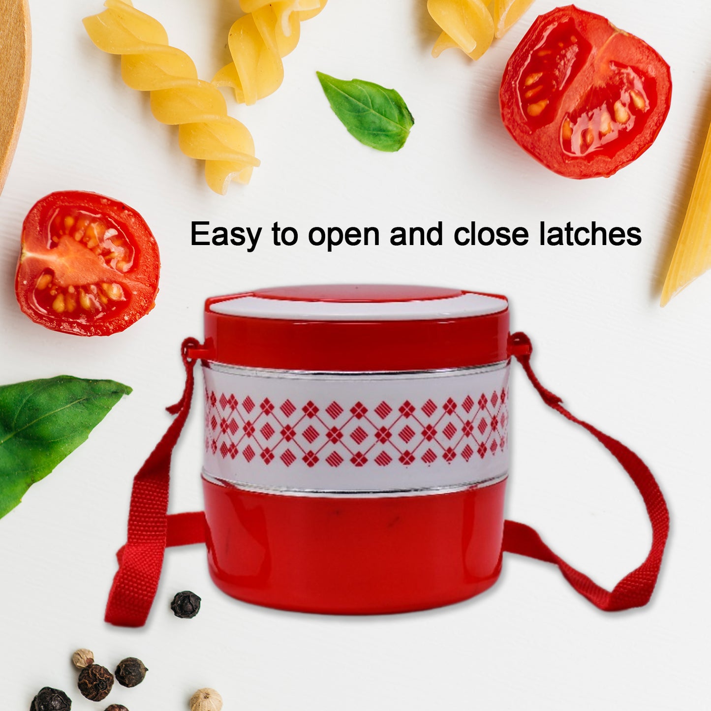 2layer Adjustable Insulated Tiffin Set Of 1 Blue 3 Containers Lunch Box - Happy Price - Image 3