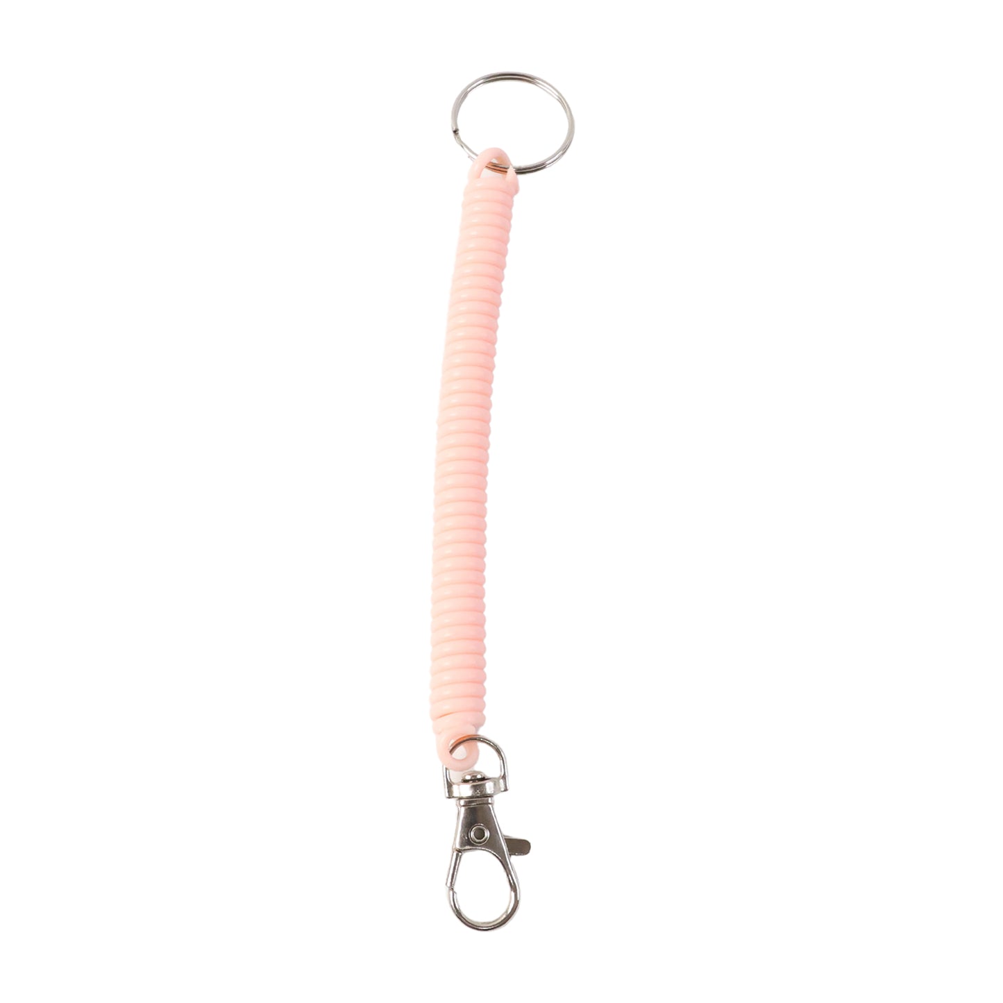 Elastic Coil Keychain Bracelet with Metal Ring & Clip - 1 Pc - Happy Price - Image 5