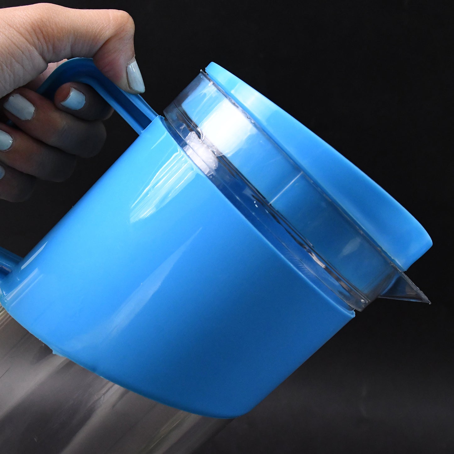 Transparent Stylish Premium Jug With Elegant Handle (2000 Ml Jug Approx 4 Pcs Plastic Glass) - Happy Price - Image 4