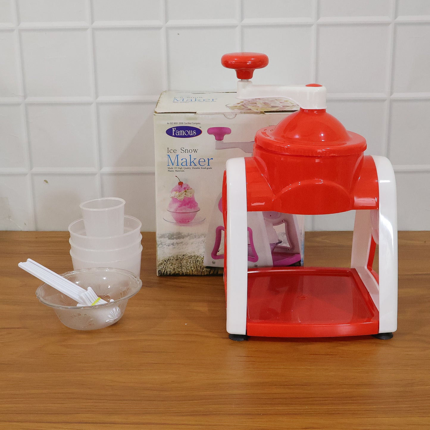 Manual Gola Maker - Red, Portable Ice Slush Machine - Great Price - Image 7