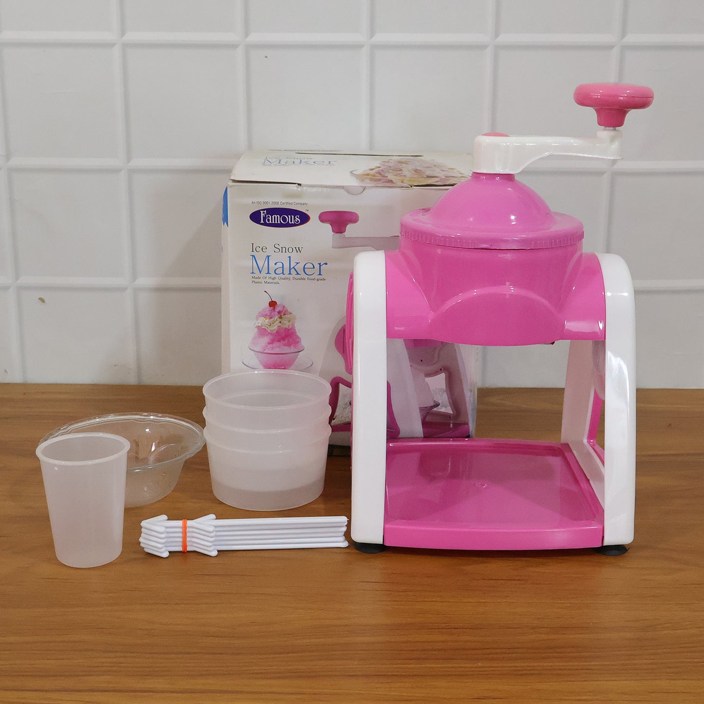Manual Gola Maker Machine - Pink, Portable Ice Slush Maker - Great Price - Image 7