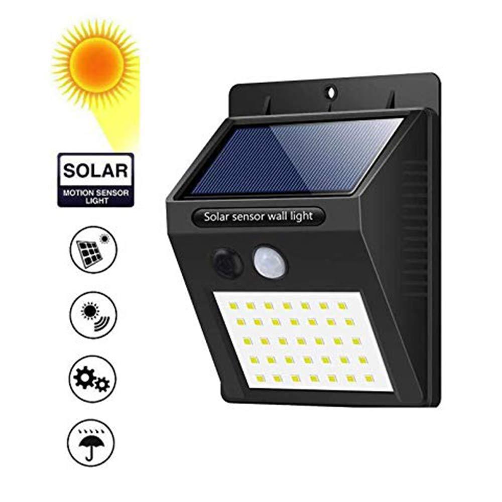 Solar Security Led Night Light For Home Outdoorgarden Wall (Black) (20-led Lights) - Happy Price - Image 2