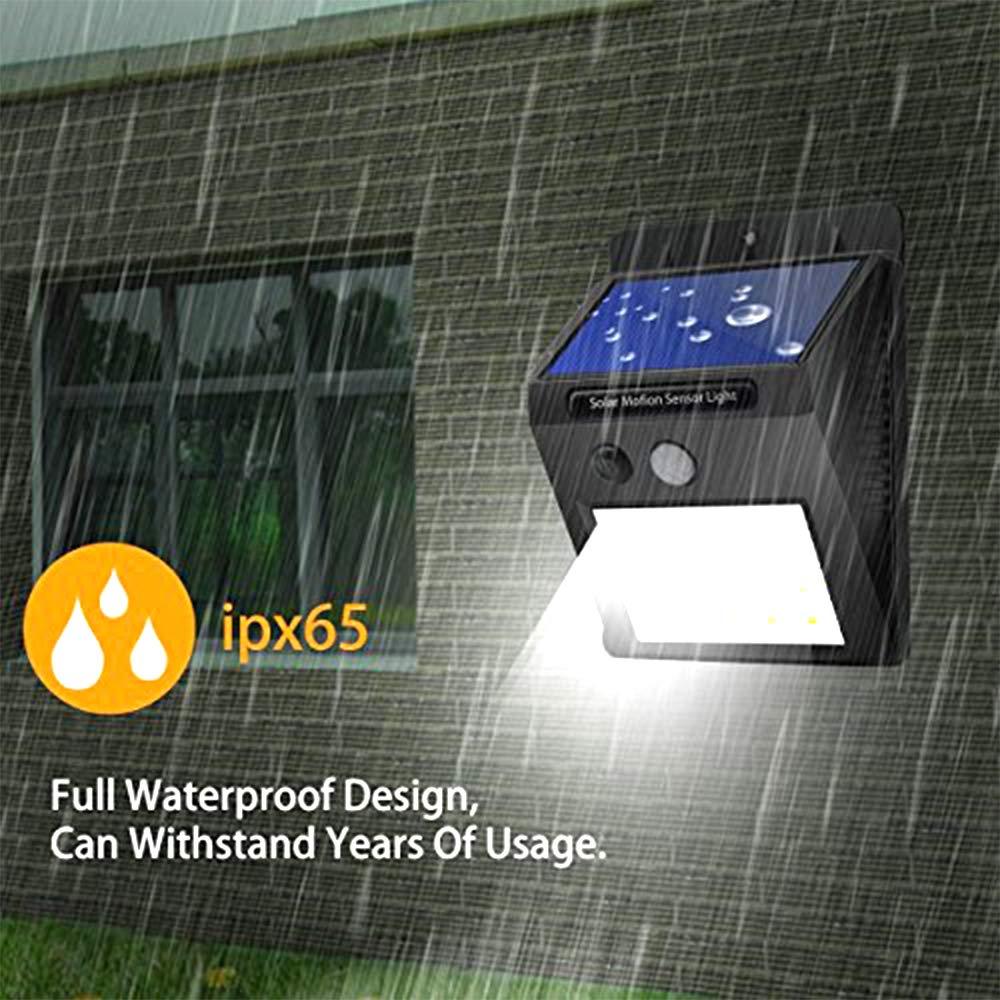 Solar Security Led Night Light For Home Outdoorgarden Wall (Black) (20-led Lights) - Happy Price - Image 4